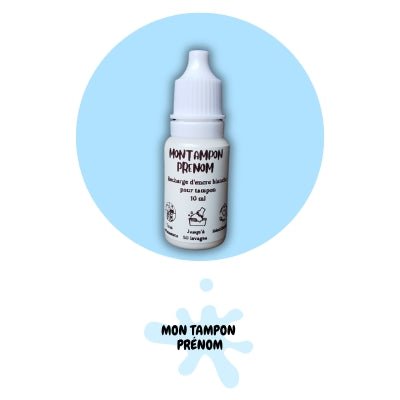 Recharge encre blanche pour tampon encreur personnalisé - 10ml - Mon Tampon Prénom