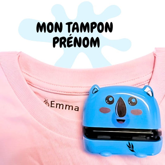 Tampon personnalisable Koala pour vêtements d'enfants, fabriqué en France