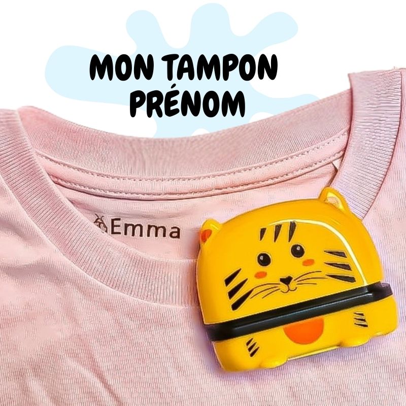 Tampon Prénom pour Enfant Tigre - Mon Tampon Prénom